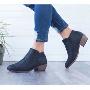 Ava Distressed Vegan Brushed Leather Bootie